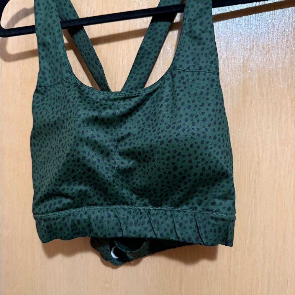ZYIA Green Polka Dot Sports Bra